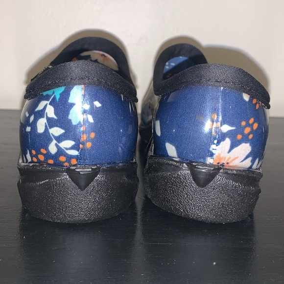 Sloggers Women's Floral Fun Blue Outdoor Rain Garden Clogs Sz 7 - Picture 4 of 9